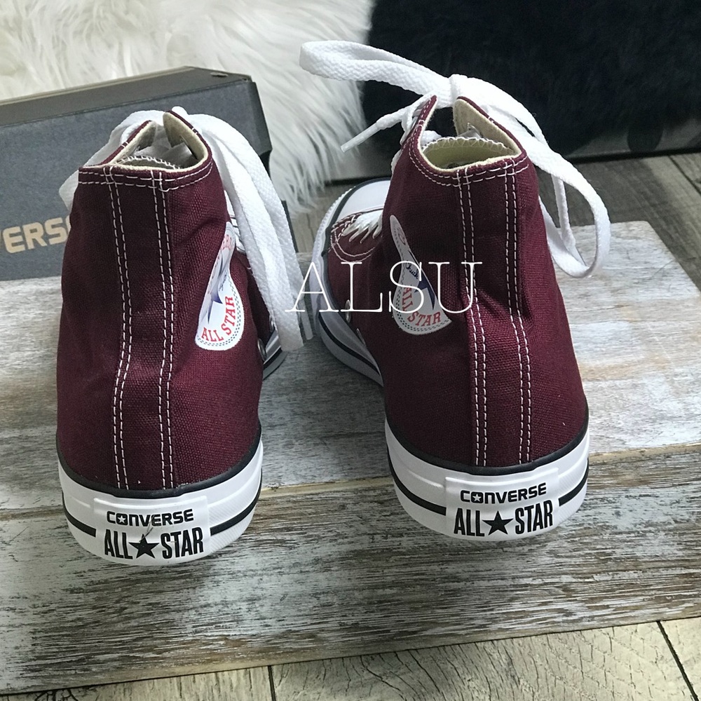 NWT Converse Ctas HI Burgundy W AUTHENTIC - Picture 4 of 7